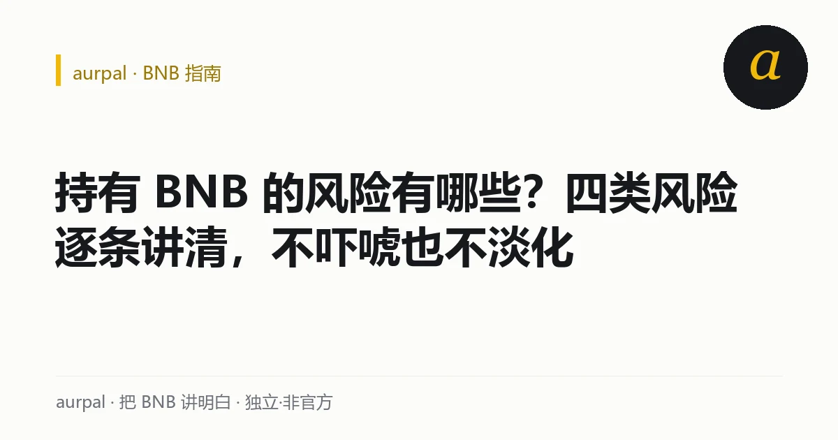 持有 BNB 的四类风险：价格波动、监管不确定、平台集中、山寨假币