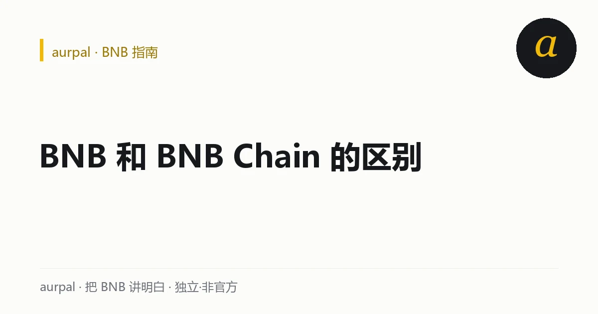 BNB 是币、BNB Chain 是链的对照示意图