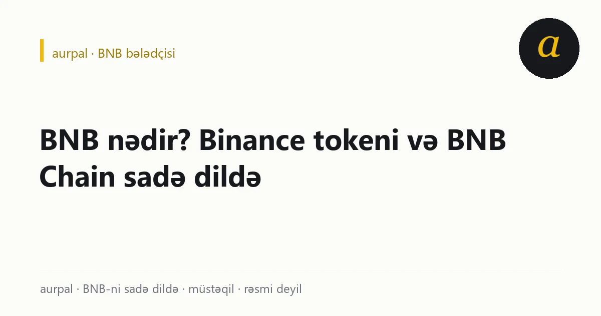 Qızılı rəngli BNB kripto tokeni